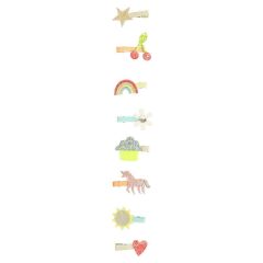 Meri Meri - Icon Hair Clips - İkon Tokalar - 8'Li
