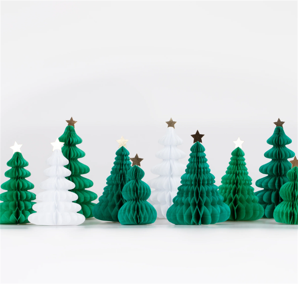 Meri Meri - Petekli Çam Ağacı Dekorlar - 10 Adet