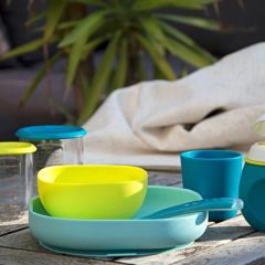 Beaba 4'lü Silikon Beslenme Seti, Blue