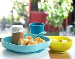 Beaba 4'lü Silikon Beslenme Seti, Blue