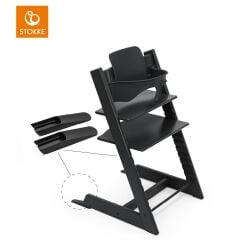 Stokke Tripp Trapp Mama Sandalyesi V2 Bebek Seti, Black