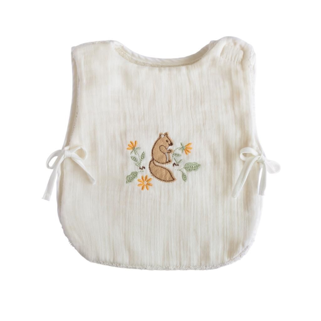 Lille Trove Müslin Önlük, Krem (0-6 Ay)
