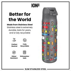 ION8 - Paslanmaz Çelik İnce Suluk - Oyuncu - 600 Ml - Sızdırmaz