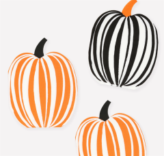 Meri Meri - Çizgili Balkabağı Peçeteler - 16 Adet