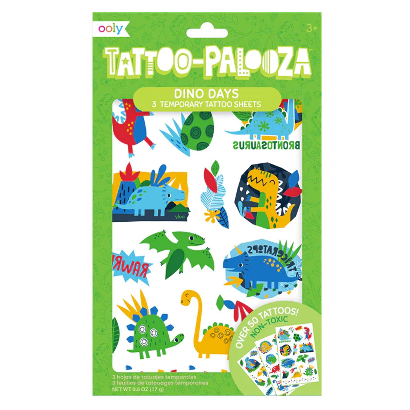 Ooly Tattoo Palooza Geçici Dövme Seti - Dino Days