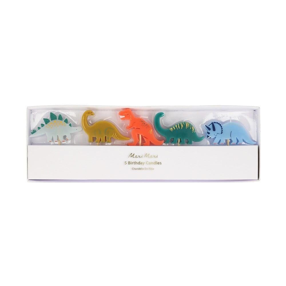Meri Meri - Mini Dino Candles - Mini Dinozor Mumlar - 5'Li
