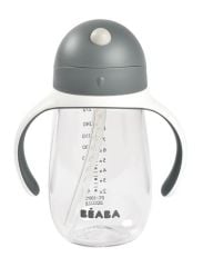 Beaba Şeffaf Pipetli Suluk (300 ml), Mineral Grey