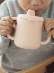 Beaba Kulplu Silikon Öğrenme Suluğu, Pink