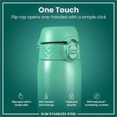 ION8 - Paslanmaz Çelik İnce Suluk - Turkuaz - 600 Ml - Sızdırmaz