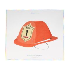 Meri Meri - Firefighter Hats - İtfaiyeci Şapkaları - 8'Li