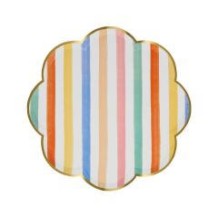 Meri Meri - Colourful Pattern Side Plates - Renkli Desenler Tabaklar - 8'Li