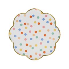 Meri Meri - Colourful Pattern Side Plates - Renkli Desenler Tabaklar - 8'Li