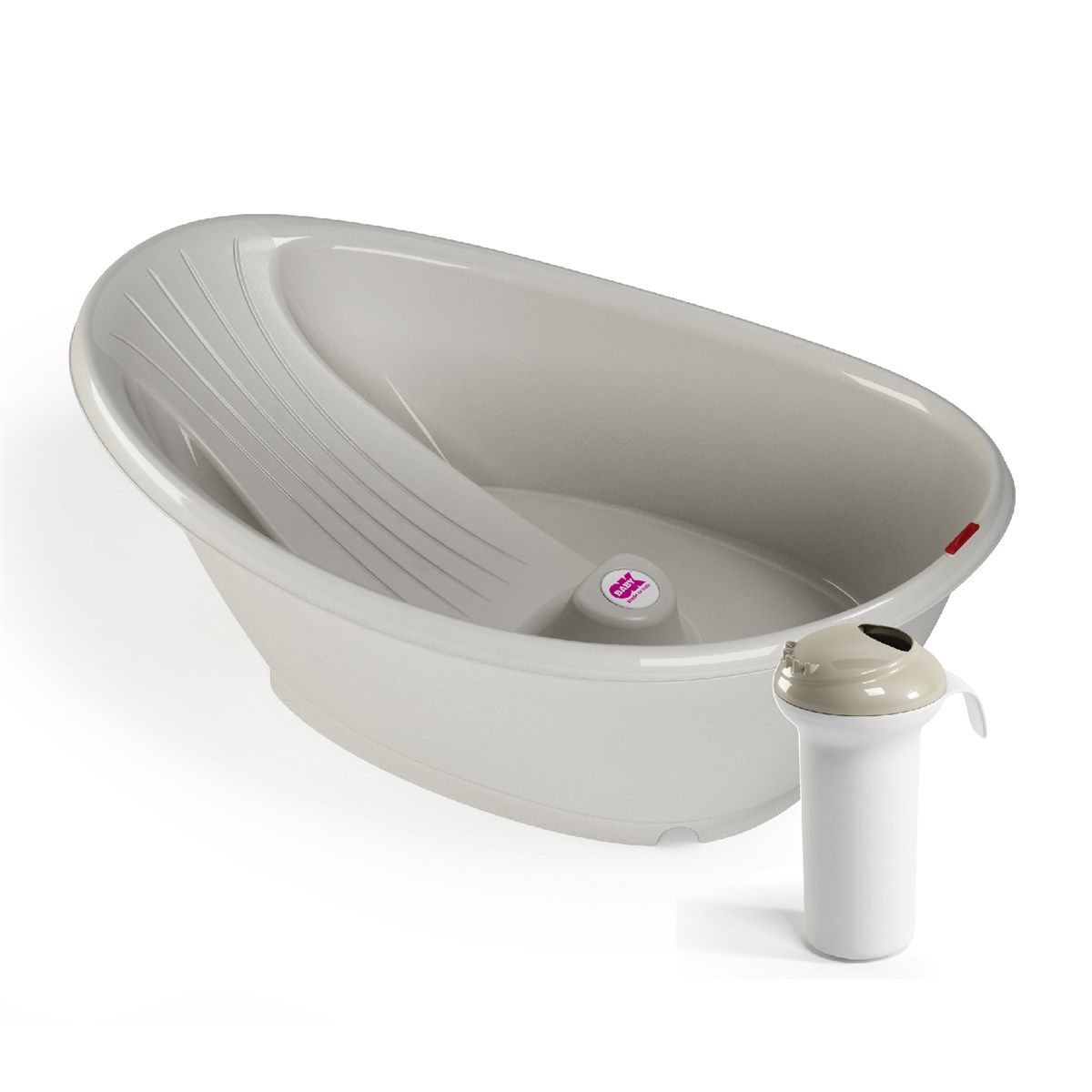 OkBaby Bella Çift Yönlü Banyo Küveti & Splash Bebek Duşu 0-12 ay / Gri