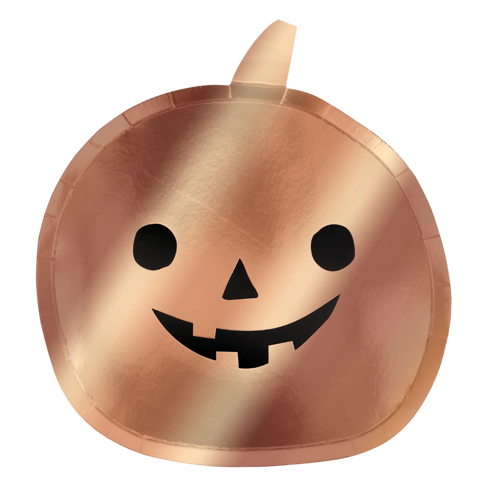 Meri Meri - Bakır Balkabağı Tabaklar - 8 Adet