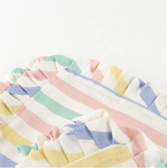 Meri Meri - Multi Stripe Ruffle Napkins - Çok Çizgili Fırfırlı Kumaş Peçeteler - 4'Lü