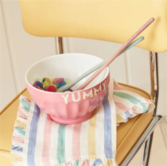 Meri Meri - Multi Stripe Ruffle Napkins - Çok Çizgili Fırfırlı Kumaş Peçeteler - 4'Lü