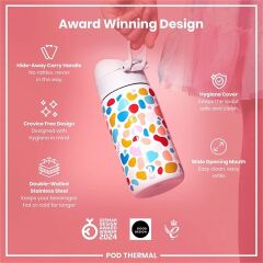 ION8 - Çocuk Su Termosu - Boya Lekesi - 320 Ml - Sızdırmaz