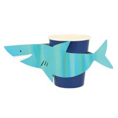 Meri Meri - Shark Cups - Köpekbalığı Bardaklar - 8'Li
