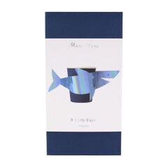 Meri Meri - Shark Cups - Köpekbalığı Bardaklar - 8'Li