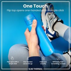 ION8 - İnce Su Termosu - Mavi - 500 Ml - Sızdırmaz