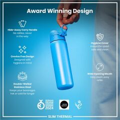 ION8 - İnce Su Termosu - Mavi - 500 Ml - Sızdırmaz