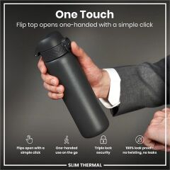 ION8 - İnce Su Termosu - Gri - 500 Ml - Sızdırmaz