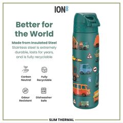 ION8 - İnce Su Termosu - Otomobiller - 500 Ml - Sızdırmaz