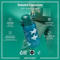 ION8 - Çocuk Suluk - Köpekbalığı - 350 Ml - Sızdırmaz - BPA İçermeyen