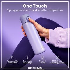 ION8 - İnce Su Termosu - Açık Mor - 500 Ml - Sızdırmaz