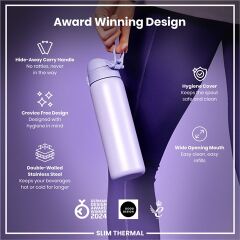 ION8 - İnce Su Termosu - Açık Mor - 500 Ml - Sızdırmaz