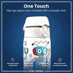 ION8 - İnce Su Termosu - Robotlar - 500 Ml - Sızdırmaz
