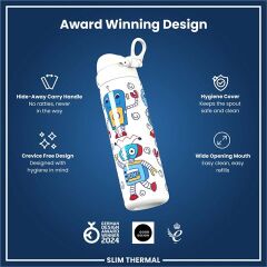 ION8 - İnce Su Termosu - Robotlar - 500 Ml - Sızdırmaz