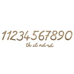 Meri Meri - Gold Glitter Happy Birthday Garland - Parıltılı Altın Happy Birthday Asılan Süs Seti