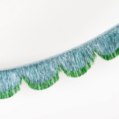 Meri Meri - Simli Saçaklı Mavi Asılan Süs