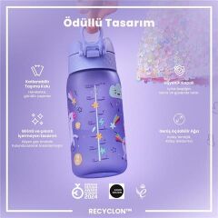 ION8 - Çocuk Suluk - Mor Unicorn - 350 Ml - Sızdırmaz - BPA İçermeyen