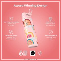 ION8 - İnce Su Termosu - Gökkuşağı - 500 Ml - Sızdırmaz