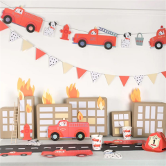 Meri Meri - Fire Truck Cups - İtfaiye Bardaklar - 8'Li