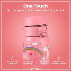 ION8 - İnce Su Termosu - Gökkuşağı Unicorn - 500 Ml - Sızdırmaz