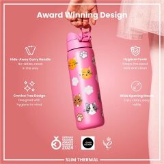 ION8 - İnce Su Termosu - Kediler - 500 Ml - Sızdırmaz