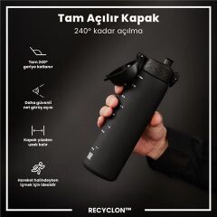 ION8 - İnce Suluk - Siyah - 500 Ml - Sızdırmaz - BPA İçermeyen
