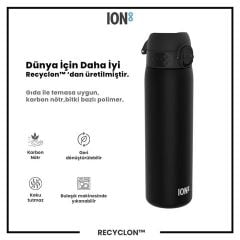ION8 - İnce Suluk - Siyah - 500 Ml - Sızdırmaz - BPA İçermeyen