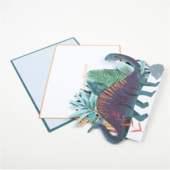 Meri Meri - Dinosaur Concertina Card - Dinozor Tebrik Kartı