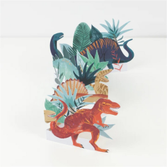 Meri Meri - Dinosaur Concertina Card - Dinozor Tebrik Kartı