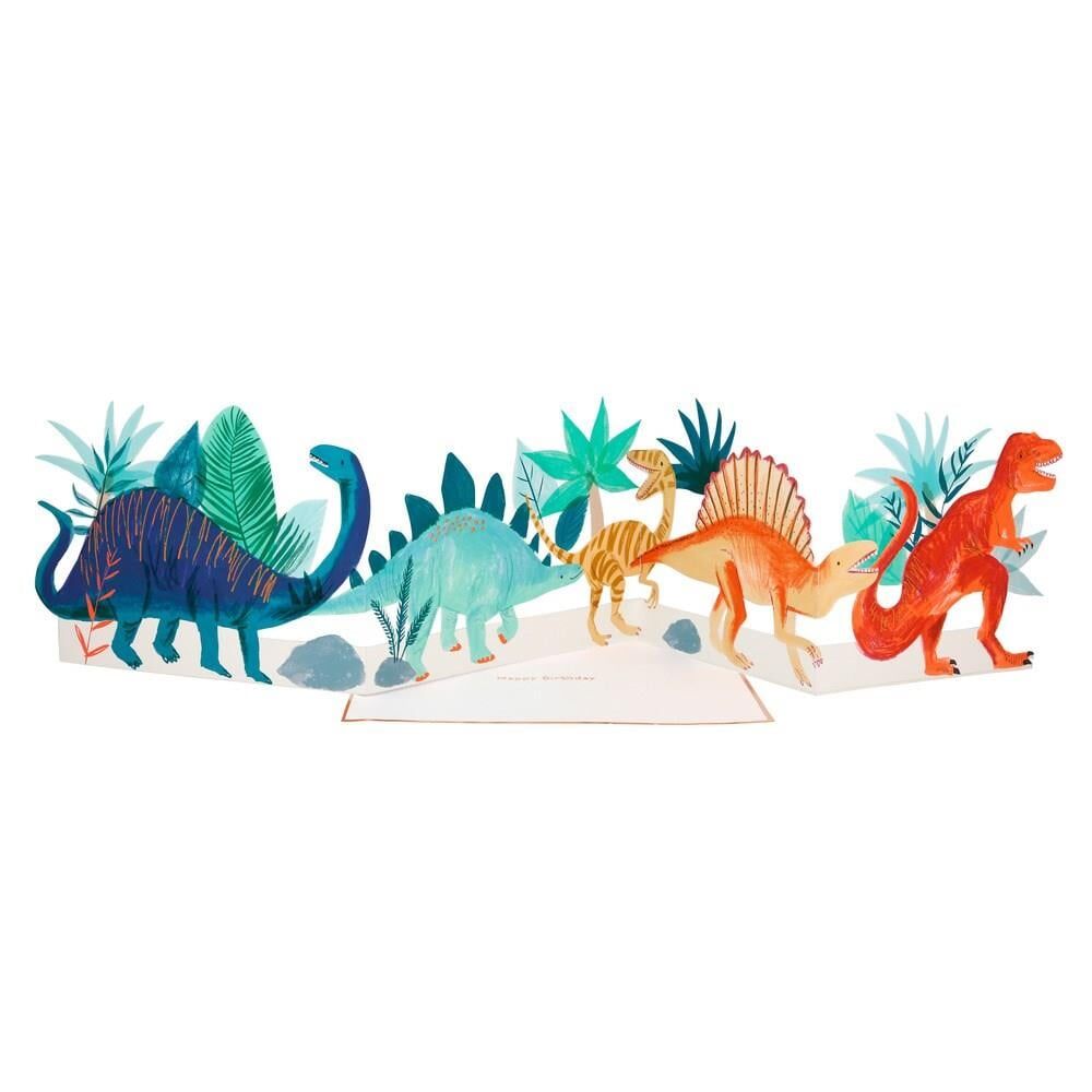 Meri Meri - Dinosaur Concertina Card - Dinozor Tebrik Kartı