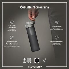 ION8 - İnce Suluk - Gri - 500 Ml - Sızdırmaz - BPA İçermeyen