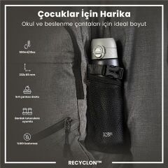 ION8 - İnce Suluk - Gri - 500 Ml - Sızdırmaz - BPA İçermeyen