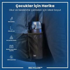 ION8 - İnce Suluk - Koyu Mavi - 500 Ml - Sızdırmaz - BPA İçermeyen