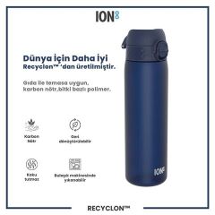 ION8 - İnce Suluk - Koyu Mavi - 500 Ml - Sızdırmaz - BPA İçermeyen