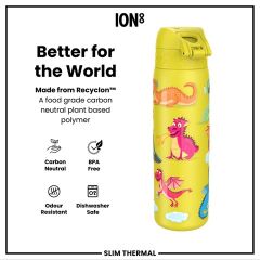ION8 - İnce Su Termosu - Sarı Ejderhalar - 500 Ml - Sızdırmaz