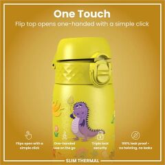 ION8 - İnce Su Termosu - Sarı Ejderhalar - 500 Ml - Sızdırmaz